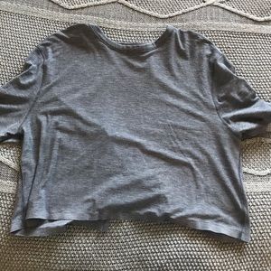 Grey lululemon T-shirt with back cut out